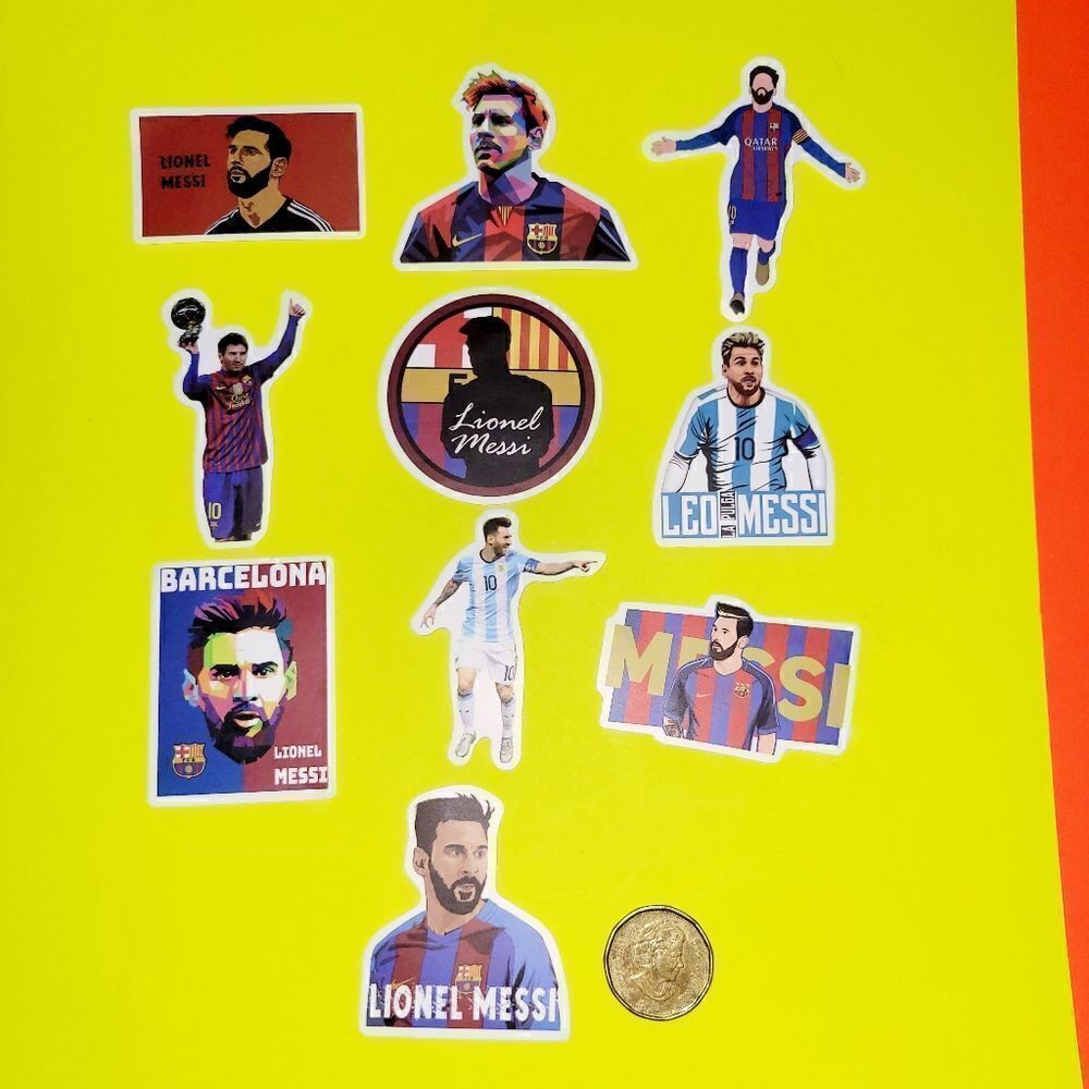 3/$20 brand new 10x waterproof Messi stickers